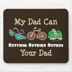 O pai Outswim o Triathlon Outrun Outbike Mousepad