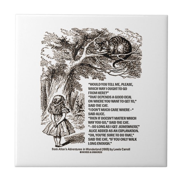 O país das maravilhas que maneira eu devo ir de (Frente)