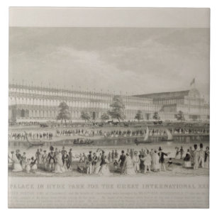 O palácio de cristal em Hyde Park para o grande