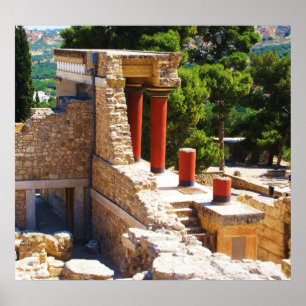 O palácio de Minoan do POSTER de Knossos