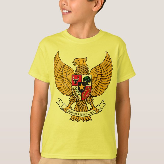 o pancasila do garuda caçoa a camisa - amarelo (Frente)