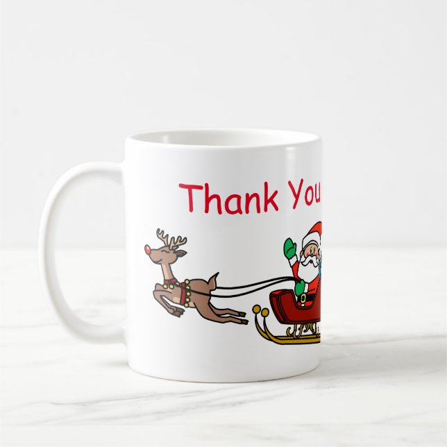 O papai noel agradece-lhe rotular a caneca (Esquerda)