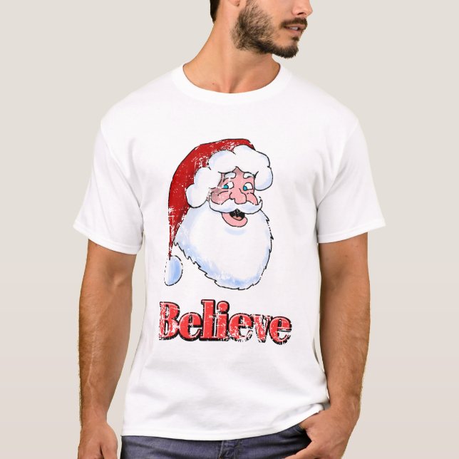 O papai noel do vintage… acredita a camisa (Frente)