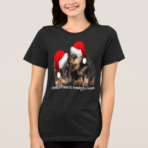 O Papai Noel Está Chegando à Cidade Rottweiler Fof