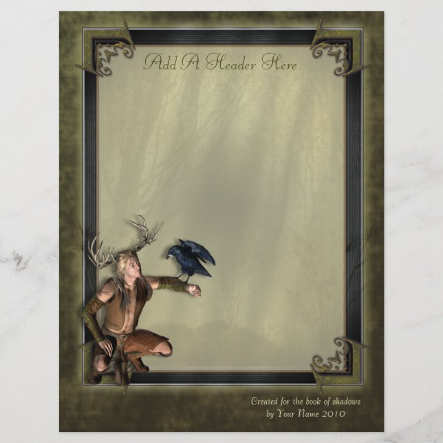 O Papel de carta Stag (Frente)