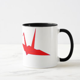 O par de origami Cranes a caneca