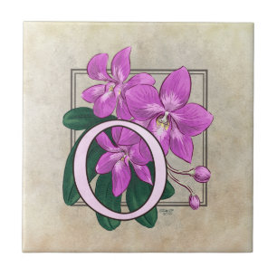 O para Orquídeas Flor Monograma
