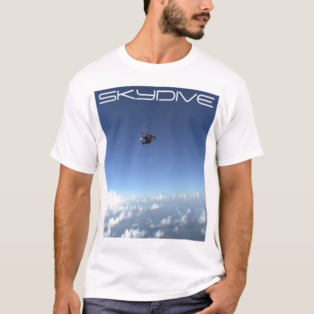 o pára-quedas skydive skydiving nubla-se a camisa (Frente)