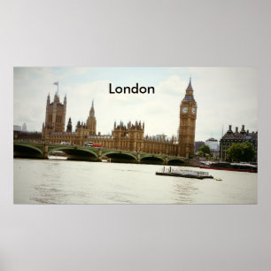 O parlamento de Big Ben e poster de Tamisa