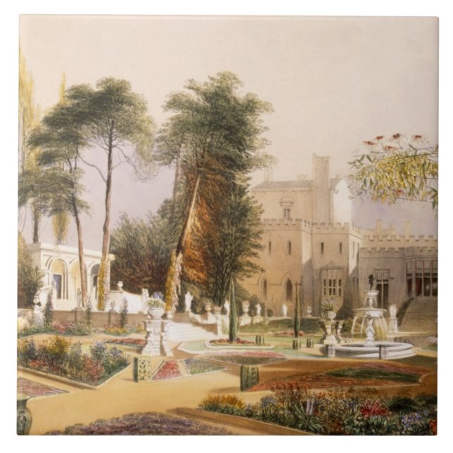 O Parterre nos jardins em Wilton, o assento de (Frente)