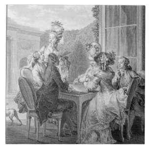O partido de Whist, 1783, gravado por Jean Dambrun
