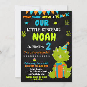 O partido do dinossauro do convite do aniversário