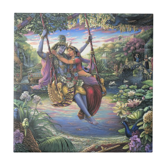 O passatempo do balanço - Radha e Krishna (Frente)