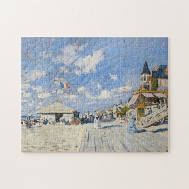 O passeio na praia Trouville, Quebra-cabeça Monet (Horizontal)