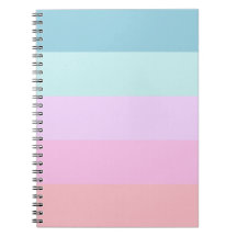 O Pastel listra o caderno