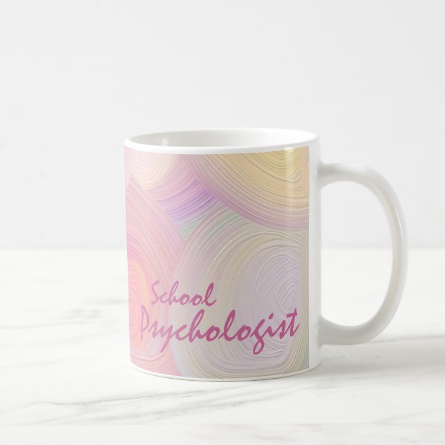 O Pastel roda caneca de café do psicólogo da (Direita)