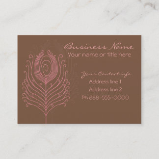 O pavão de Swirly empluma-se cartões de visitas