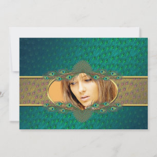 O pavão empluma-se convites da foto do doce 16