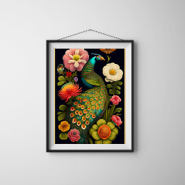 O Pavão | Modern Haeckel Poster