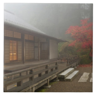O pavilhão do Jardim Japonês de Portland