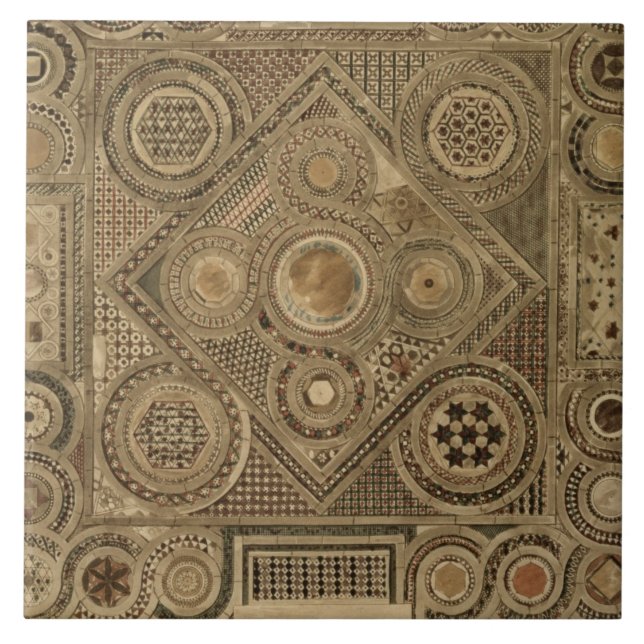 O pavimento de mosaico antes do altar, chapeia A (Frente)