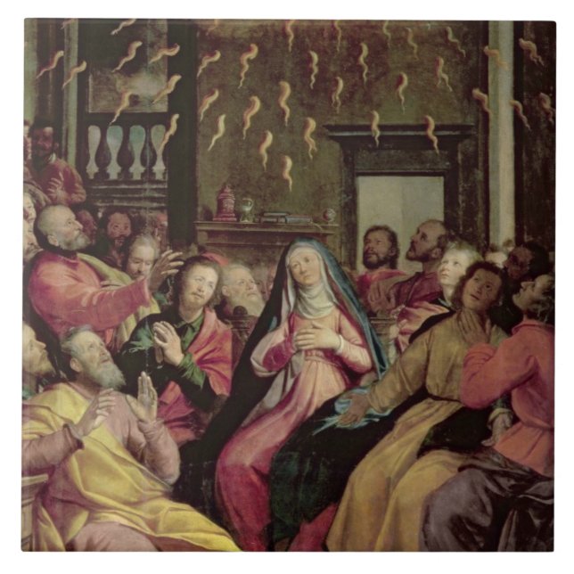 O Pentecost, c.1598 (óleo no painel) (Frente)