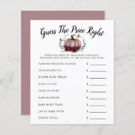 O Pequeno Chá de fraldas De Abóbora Rosa Adivinha 