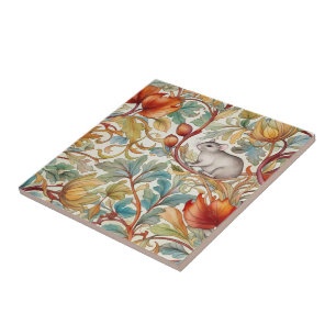 O pequeno rato nas folhas