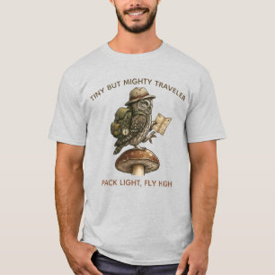 "O Pequeno Viajante" - Camiseta Pygmy Owl Explorer