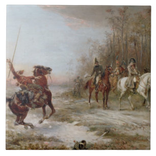 O perigo de Napoleon no Brienne-le-Castelo, c.1891