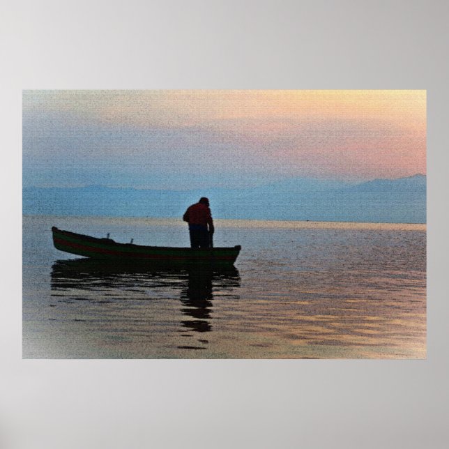 O pescador 36 x 24 Poster (Frente)