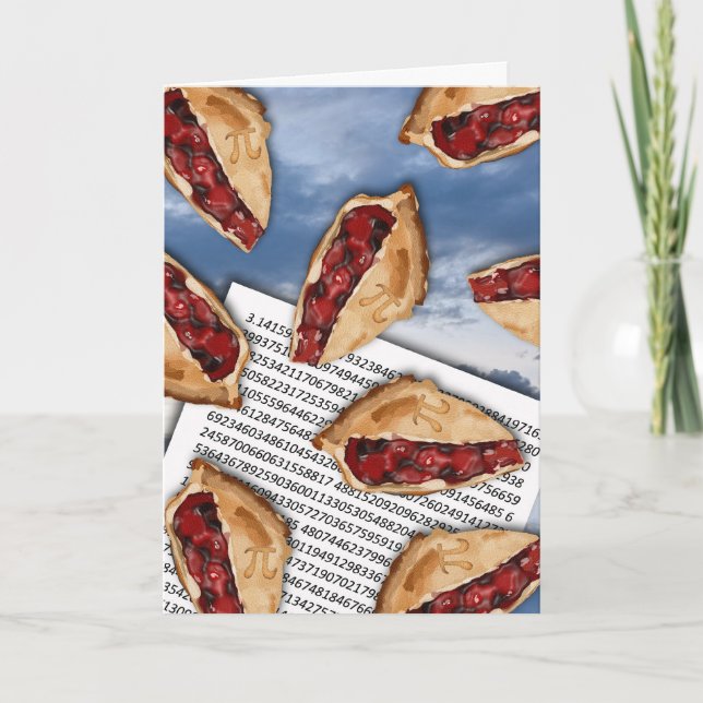O Pi está caindo, Cartão de Saudação Pi Day (Frente)