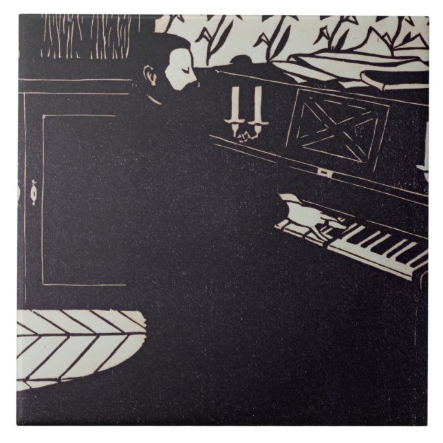 O piano, 1914 (woodcut) (Frente)