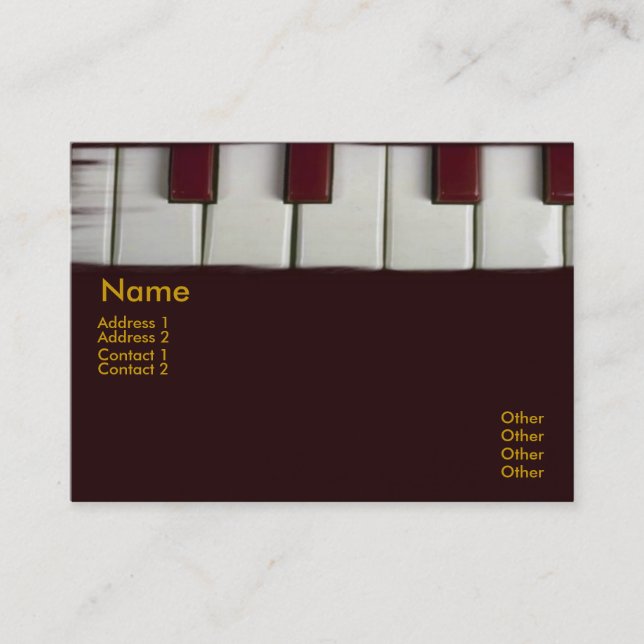 O piano fecha o cartão de visita (Frente)