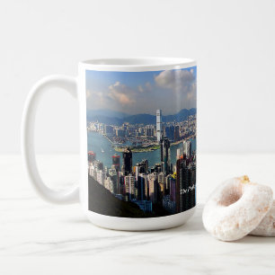 O pico, caneca da ilha de Victoria, Hong Kong