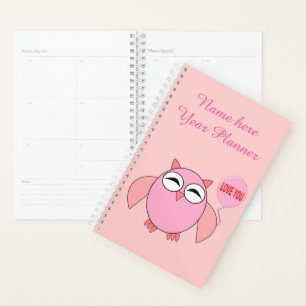 O Pink Bonito Ama-Te O Planejador Personalizado De
