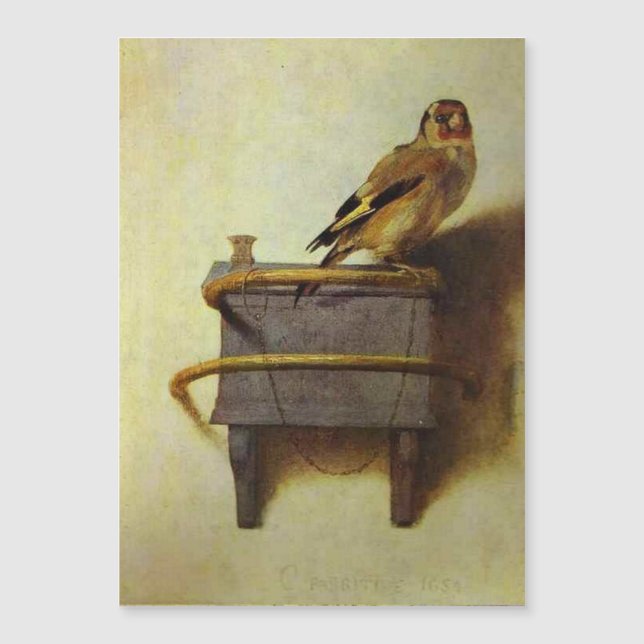 O Pintassilgo por Carel Fabritius (Frente)