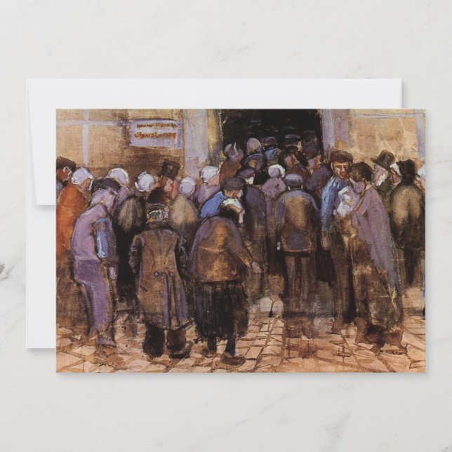 O Pobre e o Dinheiro do Convite Vincent van Gogh (Frente)