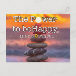 O PODER A SER FELIZ COM O CARTÃO POSTAL AFIRMAÇÕES