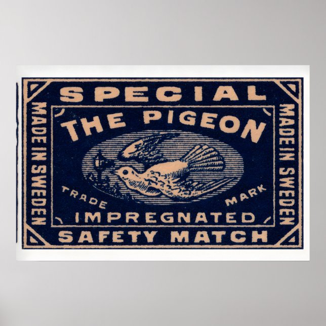 O Pombo - Impressão Matchbox - Arte de Parede Suéc (Frente)