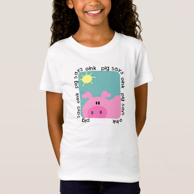 O porco diz Oink o camiseta e os presentes (Frente)