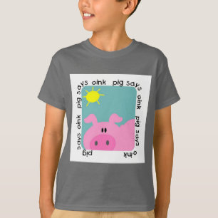 O porco diz Oink o camiseta e os presentes