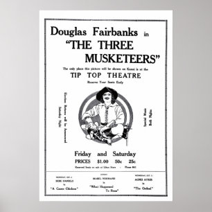 O poster 1922 do anúncio do filme do vintage de