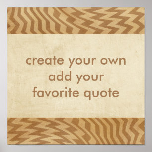 o poster cria seu próprio design afligido do