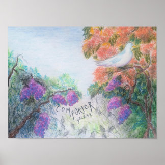 O pôster cristão da arte original do Consolador