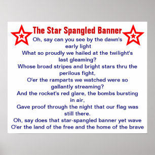 O poster da bandeira star spangled