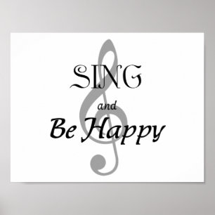 O poster da música "CANTA e esteja feliz "