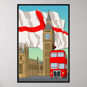 O poster da parede da arte de Londres