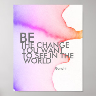 O poster das citações de Gandhi seja o estilo da