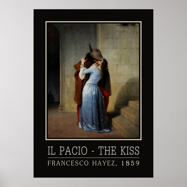 O poster de arte do Beijo / Il Bacio (Frente)